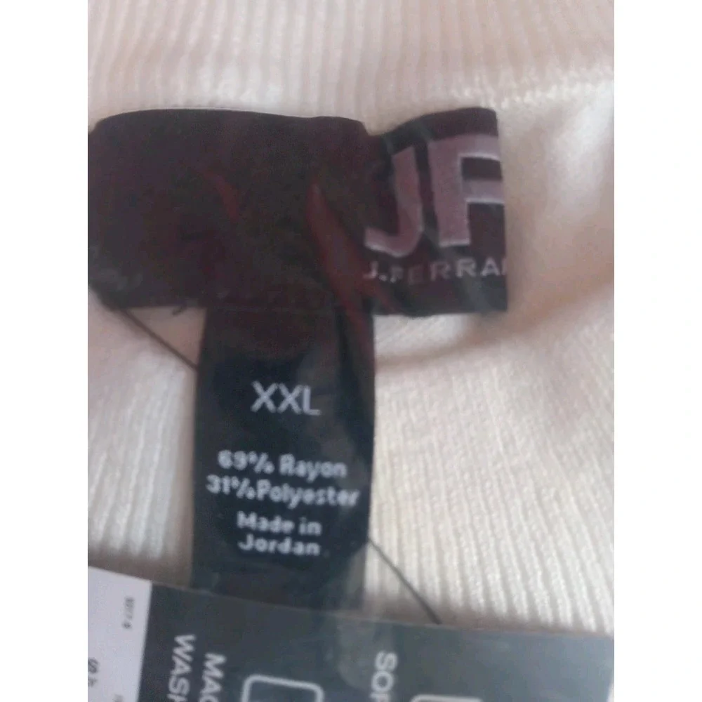 J. Ferrar Mens Short‎ Sleeve Crew Neck Sweater XXL Snow White Light Weight